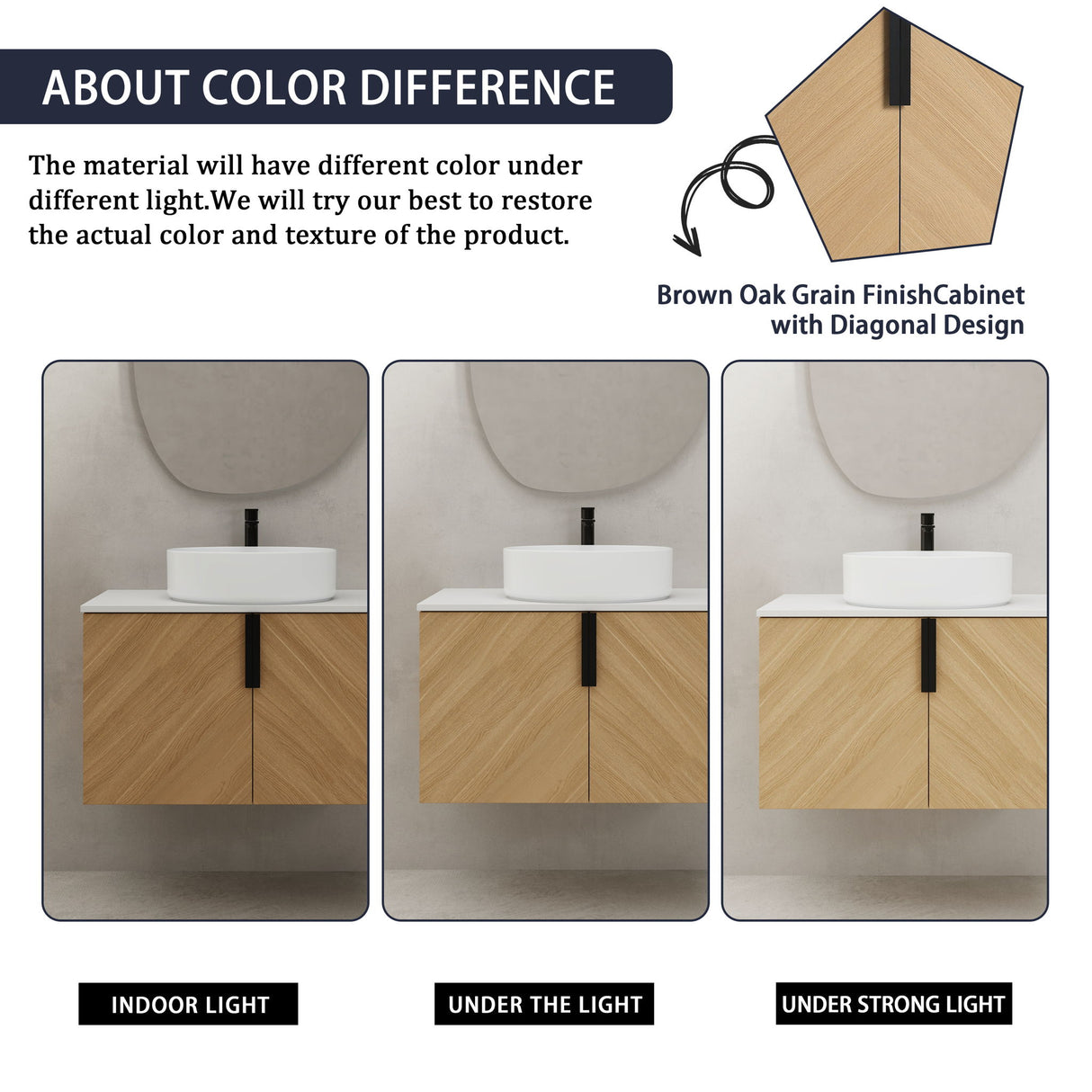 Wall Mounted Bathroom Vanity With Art Sink
