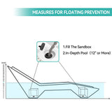 S - Shaped Pool Lounger, Ergonomic Design