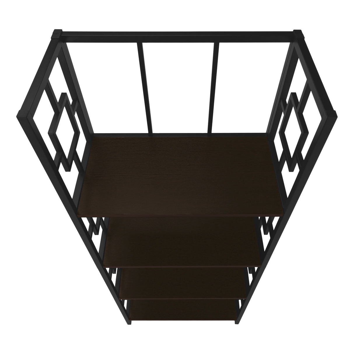 Bookshelf, Bookcase, Etagere, 4 Tier, For Office, Contemporary & Modern - Espresso - Etageres - Alpine Outlets