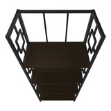 Bookshelf, Bookcase, Etagere, 4 Tier, For Office, Contemporary & Modern - Espresso - Etageres - Alpine Outlets