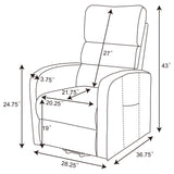 Royston - Upholstered Power Lift Recliner With Remote Comfort - Black
