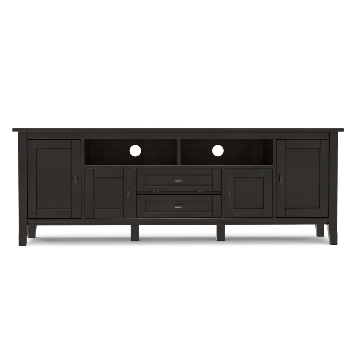 Warm Shaker - TV Media Stand - Hickory Brown