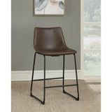 Armless Counter Height Stools (Set of 2) - Brown