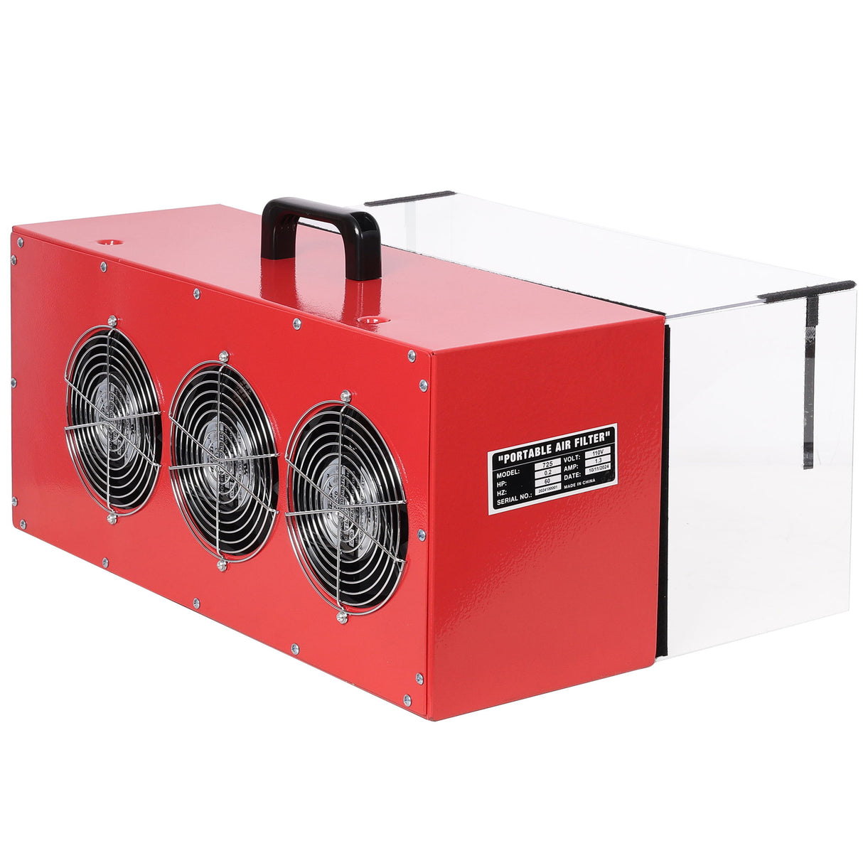 Portable Tabletop Dust Collector With Hepa Filter - Red