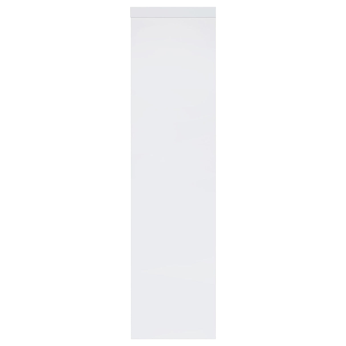 Lance - 3 Shelf Media Tower With Shelves And Hidden Cabinet - Gloss White