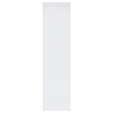 Lance - 3 Shelf Media Tower With Shelves And Hidden Cabinet - Gloss White