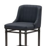 Marvin - Steel Frame Faux Leather Upholstered Counter Height Barstool
