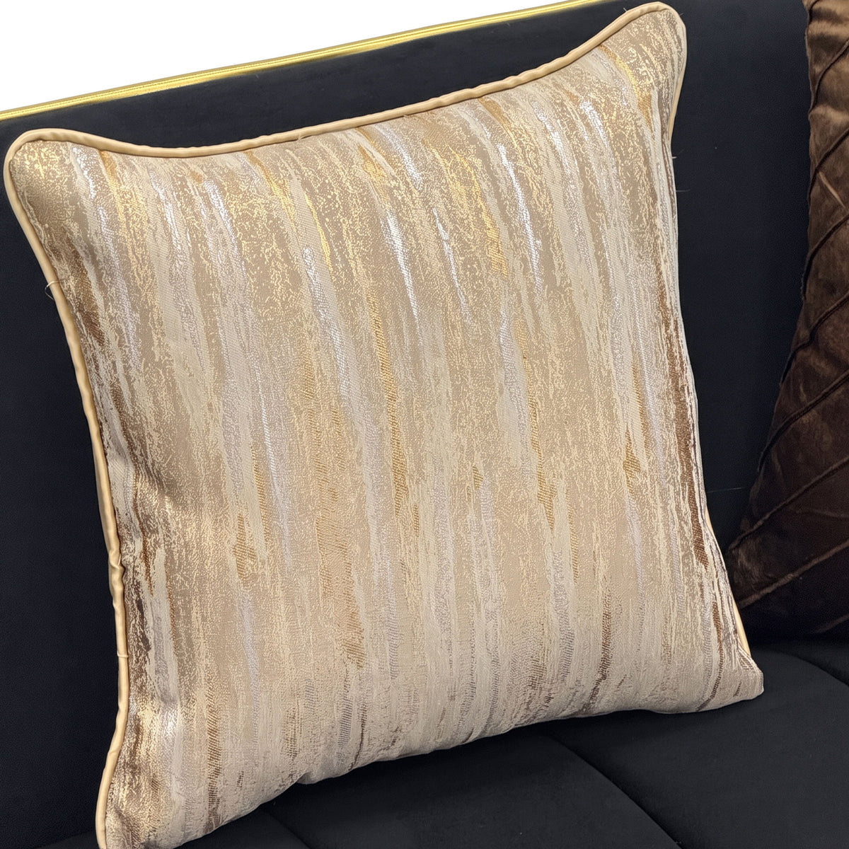 Sofa With Metallic Accents