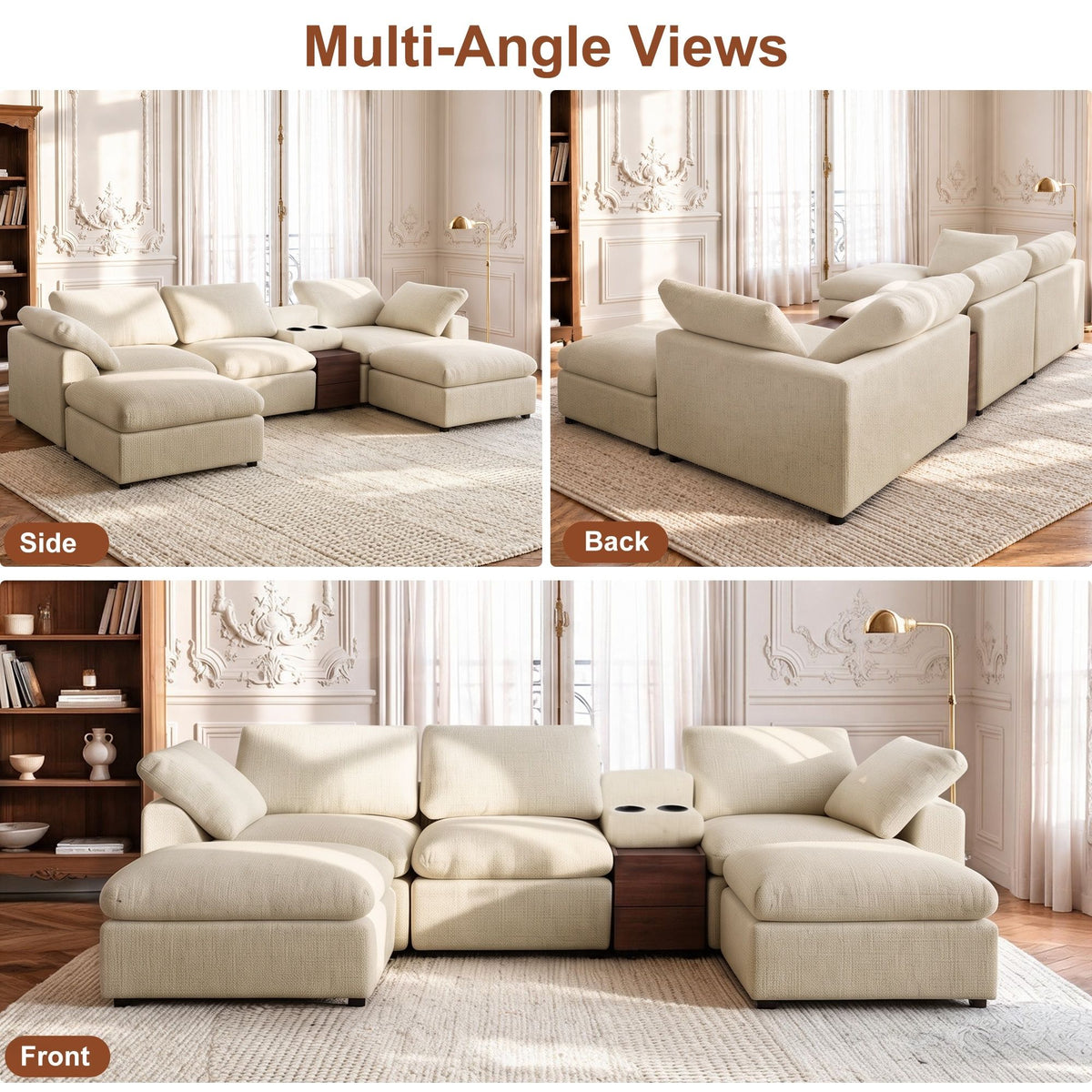 Modular Cloud Couch With Storage Console