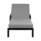 Cayman - Outdoor Patio Adjustable Chaise Lounge Chair In Aluminum With Gray Cushions