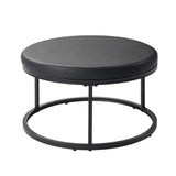 Forma - 4 Piece Occasional Set (1 Coffee, 1 Large End Table & 1 Stool, 1 Small End Table) - Black / White / Gray