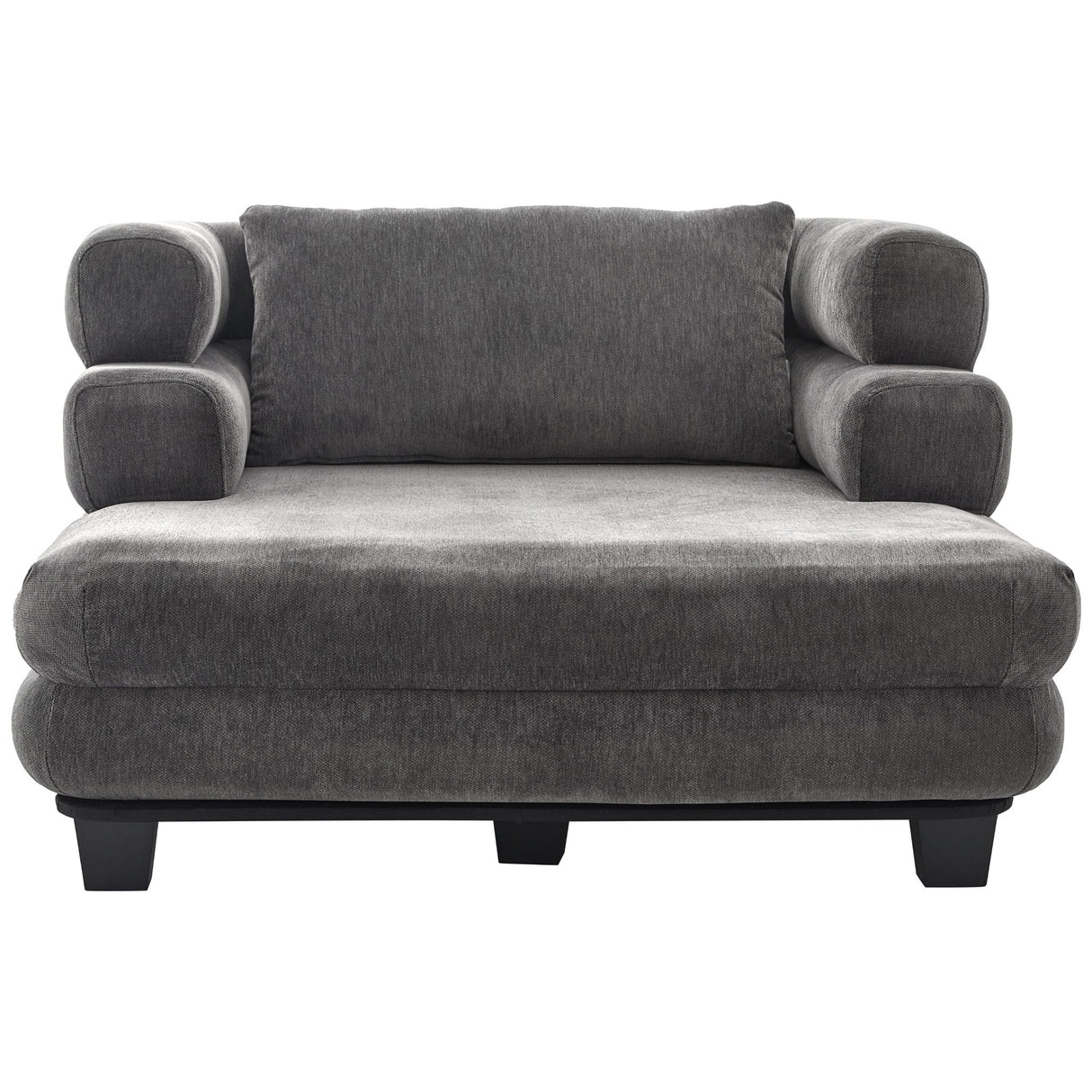 Oversized Chaise Lounge Sofa Bed With Deep Seat And Layered Armrests