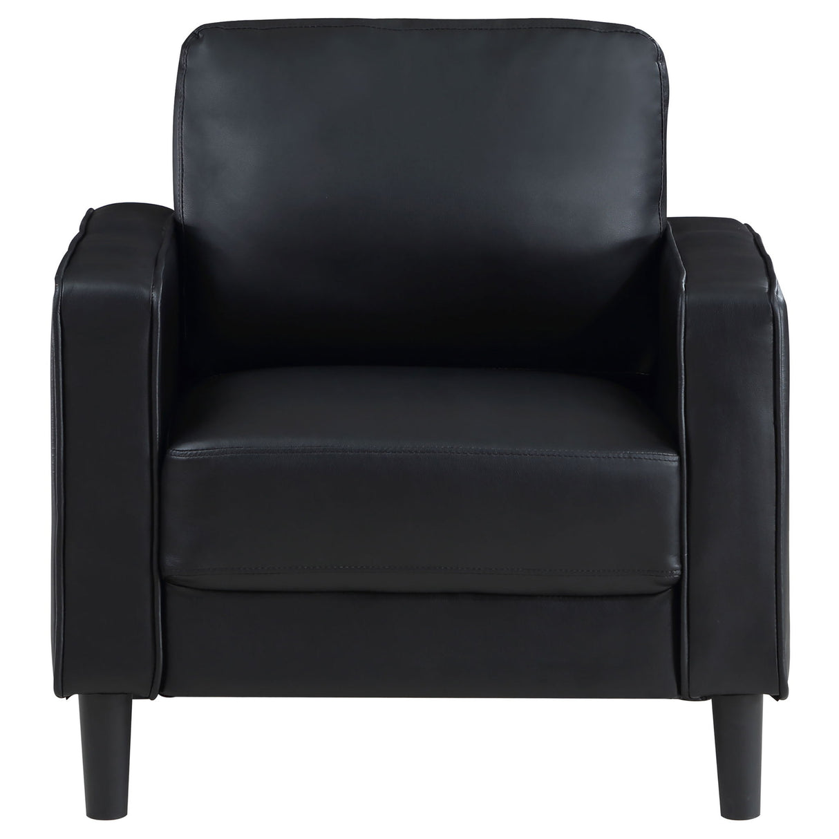 Weld 3 Piece Upholstered Track Arm Sofa Set - Black