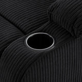 Adjustable Manual Recliner, Ergonomic Lounge Chair With Phone Holder And 2 Cup Holders
