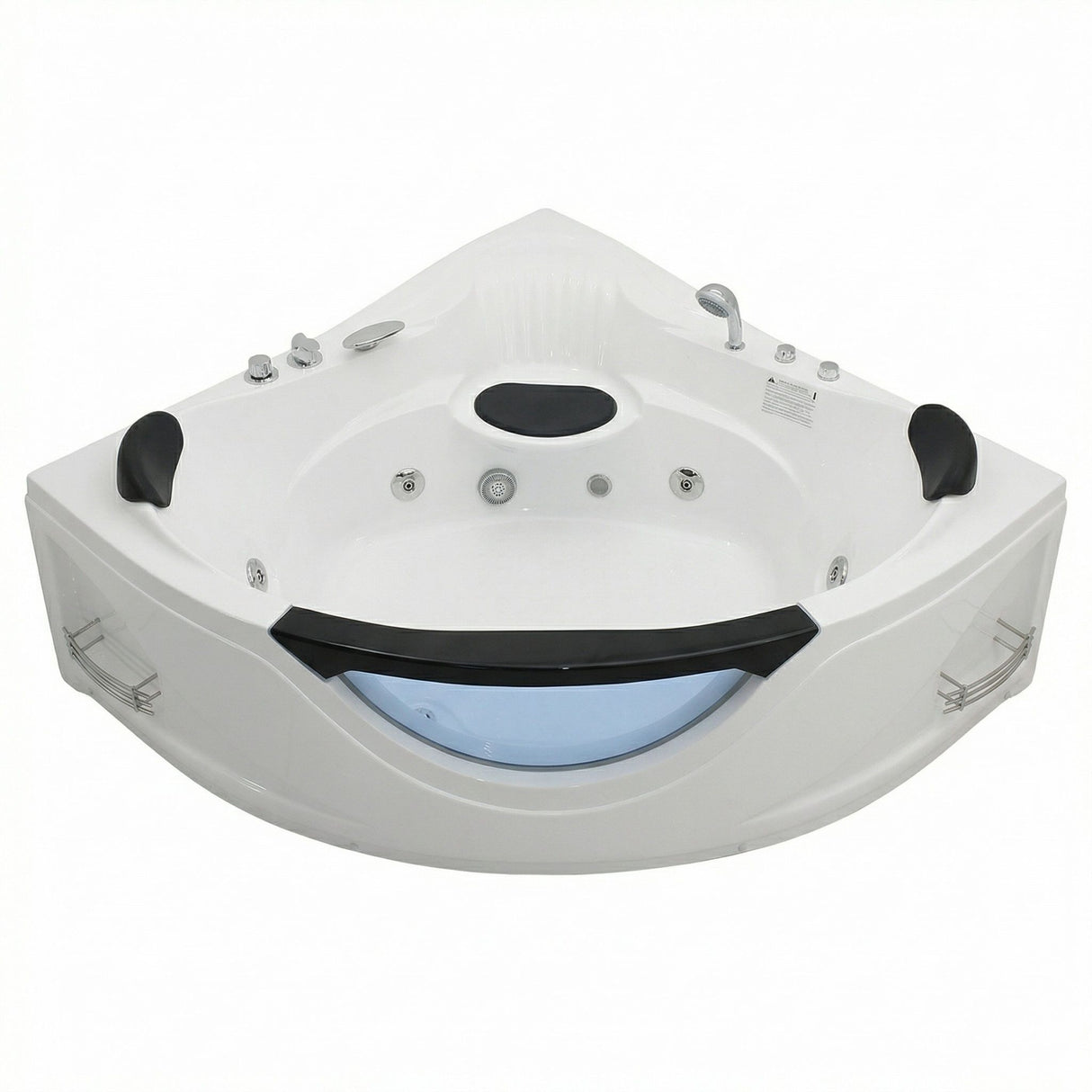 Xavier - Corner Double Massage Bathtub - Milk White