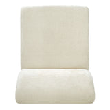 Upholstered Accent Chair - Beige / Walnut