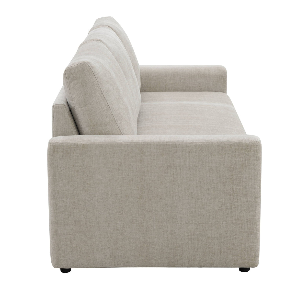 Leira - Linen Pull Out Sleeper Sofa - Beige