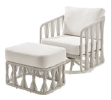 Breeze - Powder Coated Metal Outdoor Conversation Set With Cushions