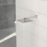 16" Square Rainfall Shower Head Fixed Wall Mount With Full Body Coverage & Self Cleaning Silicone Nozzles