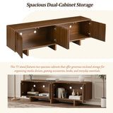 Retro Style TV Stand With Wavy Door