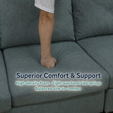 Modular L - Shaped Sectional Sofa 6 Seater 4 Piece Couch With Chaise