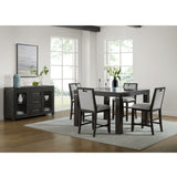 Elodie - Fabric Counter Chair (Set of 2) - Charcoal / Gray