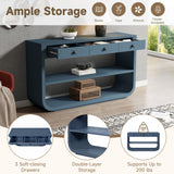 Console Table With 3 Soft Close Drawers & 2 Open Shelves