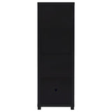 Sandl - 3 Shelf Media Tower With Cabinet Storage Solution - Black
