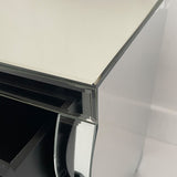 Nightstand With 3 Drawers, Bedside Table For Bedroom - Silver
