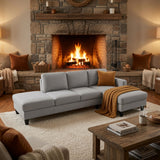 L - Shaped Sectional Sofa With Chaise & Ottoman