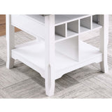 Counter Height Dining Table With Built In Lazy Susan And Storage Shelves