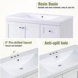 Shaker Free Standing Bathroom Vanity Cabinet & Sink, Soft Close Drawers, Soft Close Doors