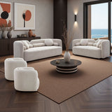 4 Piece Living Room Set With 3 Seater Sofa, Loveseat, And 2 Accent Chairs For Apartment - Light Beige - 4 Piece Living Room Sets available at Alpine Outlets in Denver
