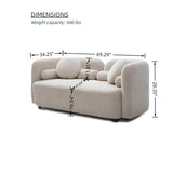 4 Piece Living Room Set With 3 Seater Sofa, Loveseat, And 2 Accent Chairs For Apartment - Light Beige - 4 Piece Living Room Sets available at Alpine Outlets in Denver