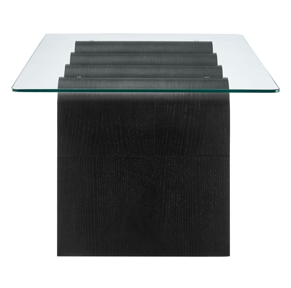 40 Inch Wave - Shaped Glass Top Coffee Table - Coffee Tables available at Alpine Outlets in Denver