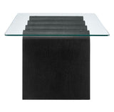 40 Inch Wave - Shaped Glass Top Coffee Table - Coffee Tables available at Alpine Outlets in Denver