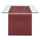 40 Inch Wave - Shaped Glass Top Coffee Table - Coffee Tables available at Alpine Outlets in Denver