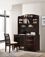 Phoenix Desk Hutch with Shelves Cappuccino