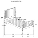Jones Wood Twin Open Frame Bed, White