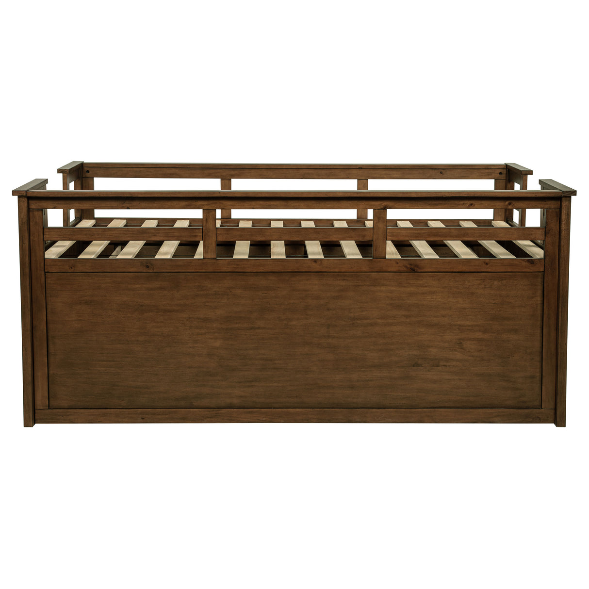 Carlsbad Wood Twin Captain's Bed with Trundle, Medium Brown