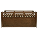 Carlsbad Wood Twin Captain's Bed with Trundle, Medium Brown