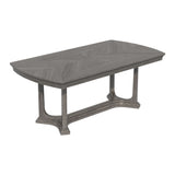 Arcus - Rectangular Dining Table With Butterfly Leaf - Charcoal Gray