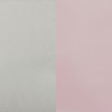 Massi Fabric Upholstered Bench in White and Powder Pink