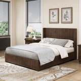 Platform Bed Frame With Headboard, Floor Standing Design