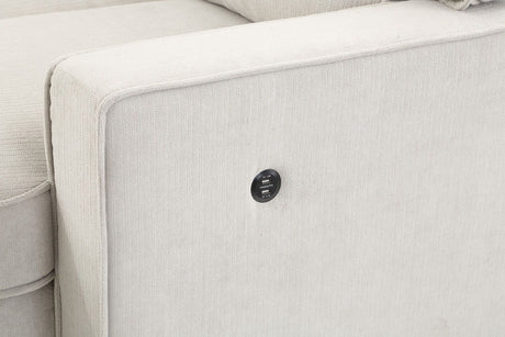 Estelle - Fabric Reversible Sleeper Sectional With Storage Chaise Drop-Down Table 2 Cup Holders And 2 USB Ports - Sleeper Sectionals - Alpine Outlets