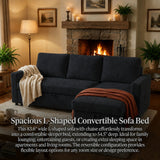 L - Shaped Convertible Sofa Bed With Storage Chaise