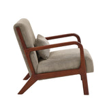 Upholstered Armchair With Back Support Pillow