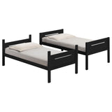 Littleton Wood Twin Over Twin Bunk Bed, Black