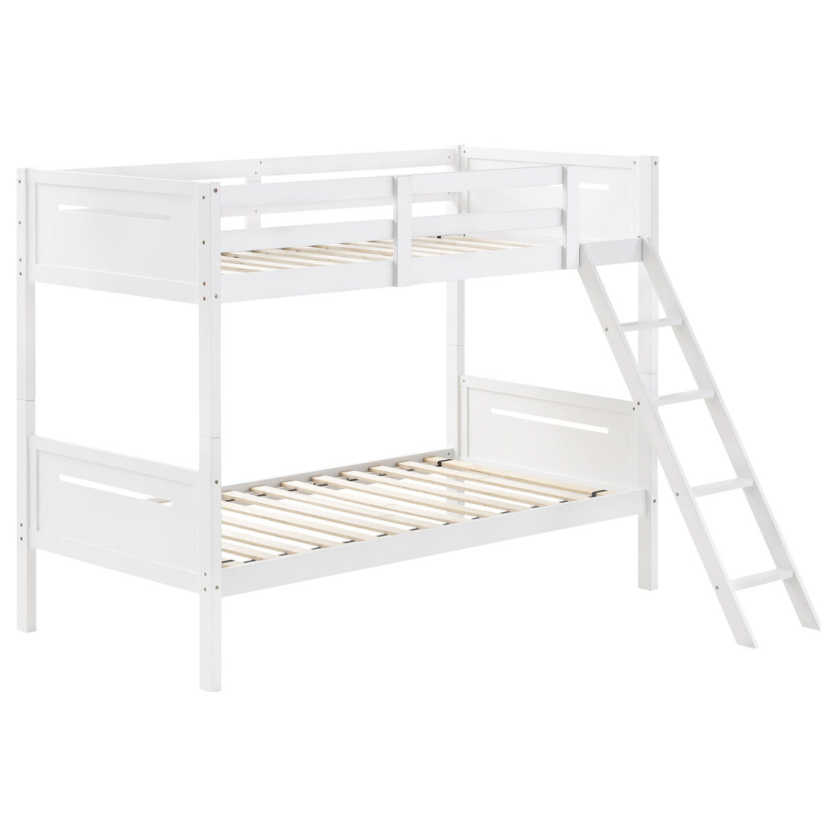 Littleton Wood Twin Over Twin Bunk Bed, White