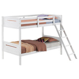 Littleton Wood Twin Over Twin Bunk Bed, White